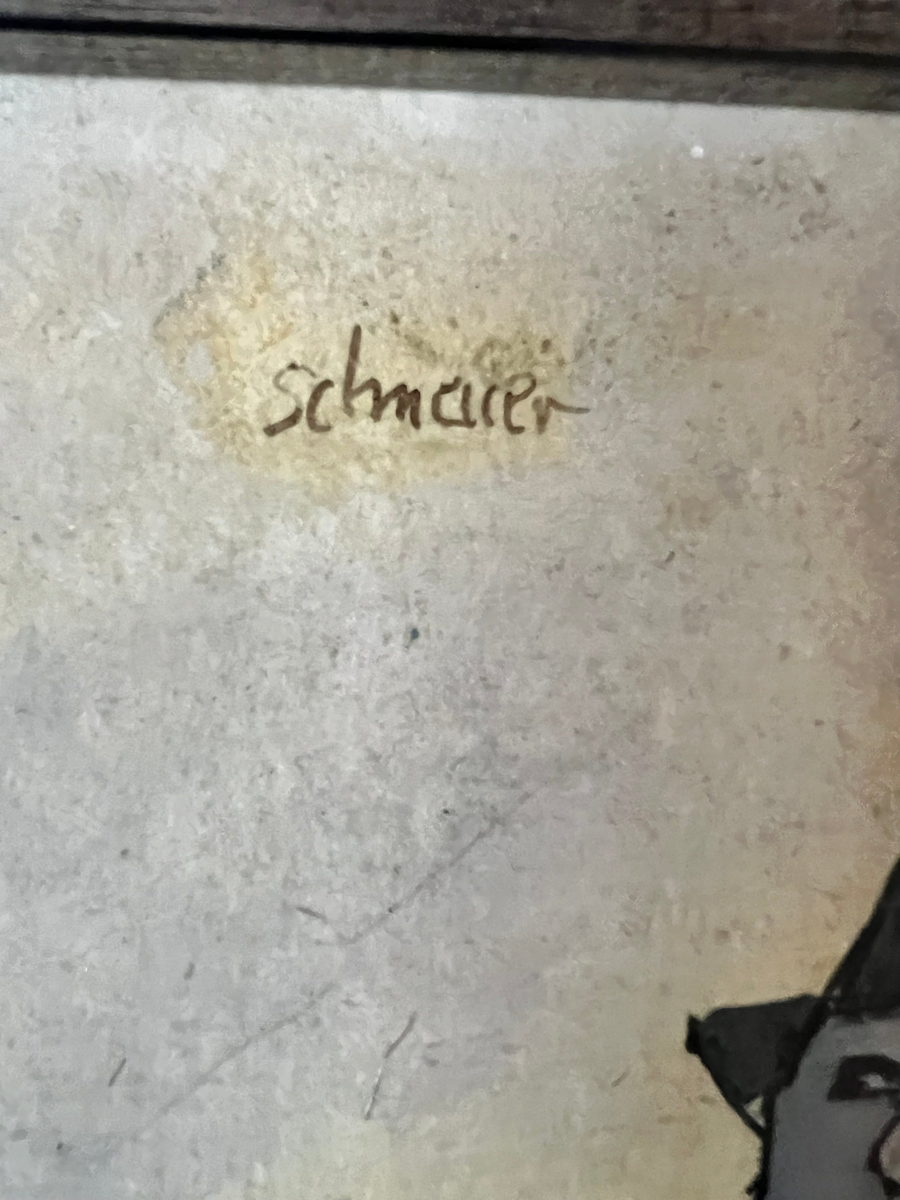 David Schneuer (1905-1988) Original Oil Painting, Party Scene